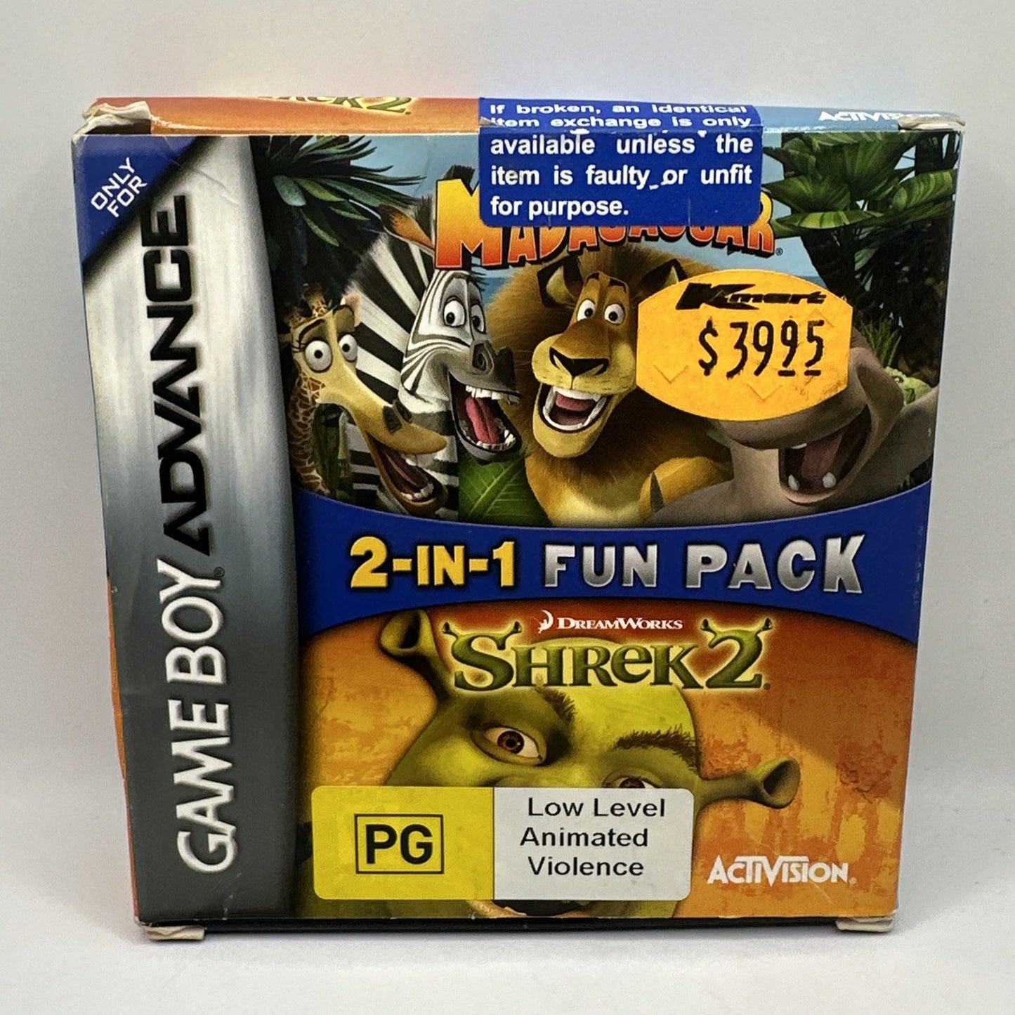Shrek 2 + Madagascar • Nintendo Gameboy GBA Game + Manual/Box BOXED Complete CIB