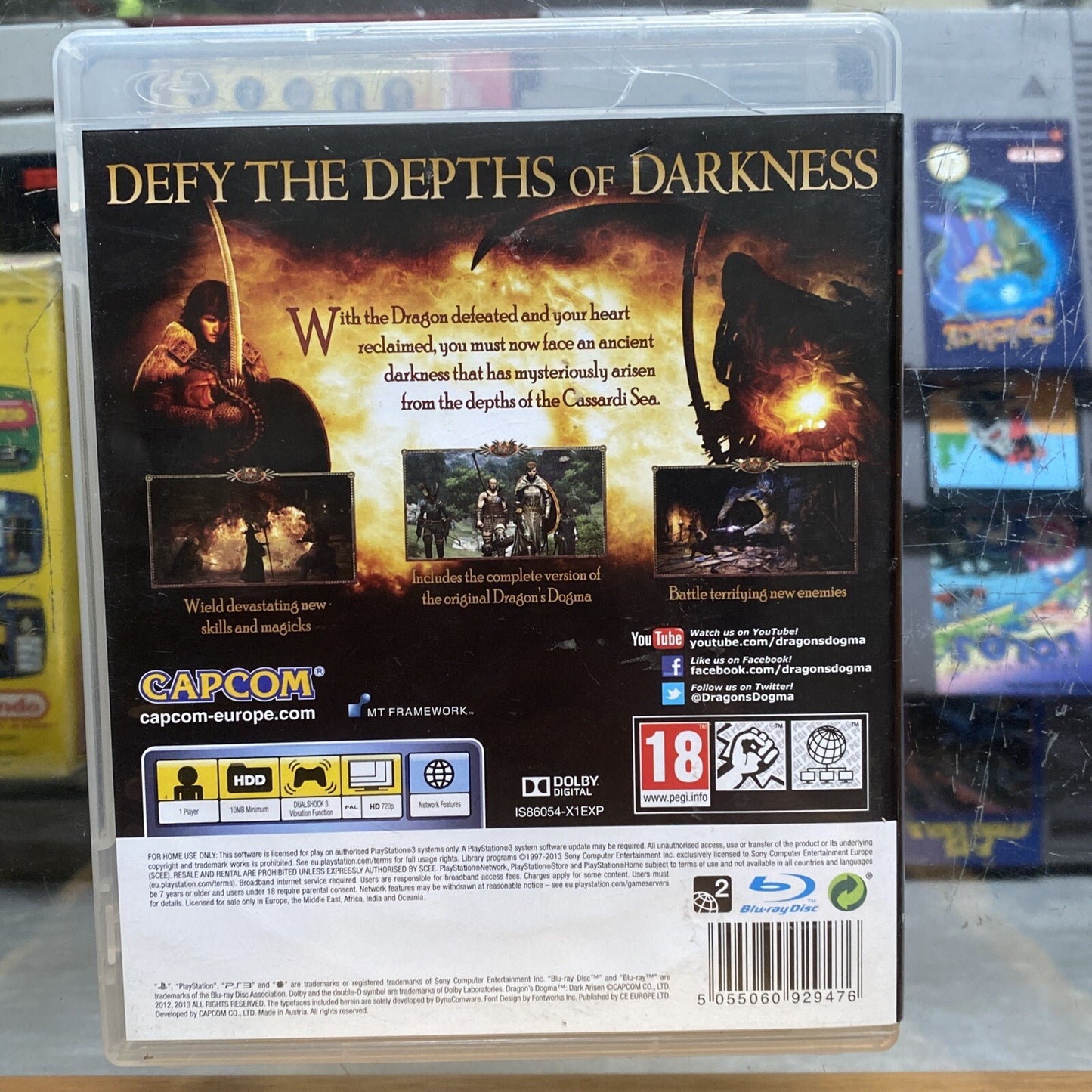 Dragon's Dogma Dark Arisen PlayStation 3 Game + Manual (2013) Capcom PS3 ARPG