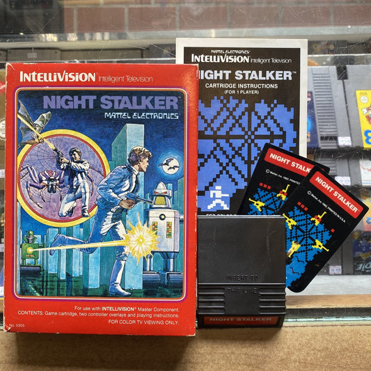 Night Stalker Intellivision Game In Box (1982) Complete Boxed W/ Overlays