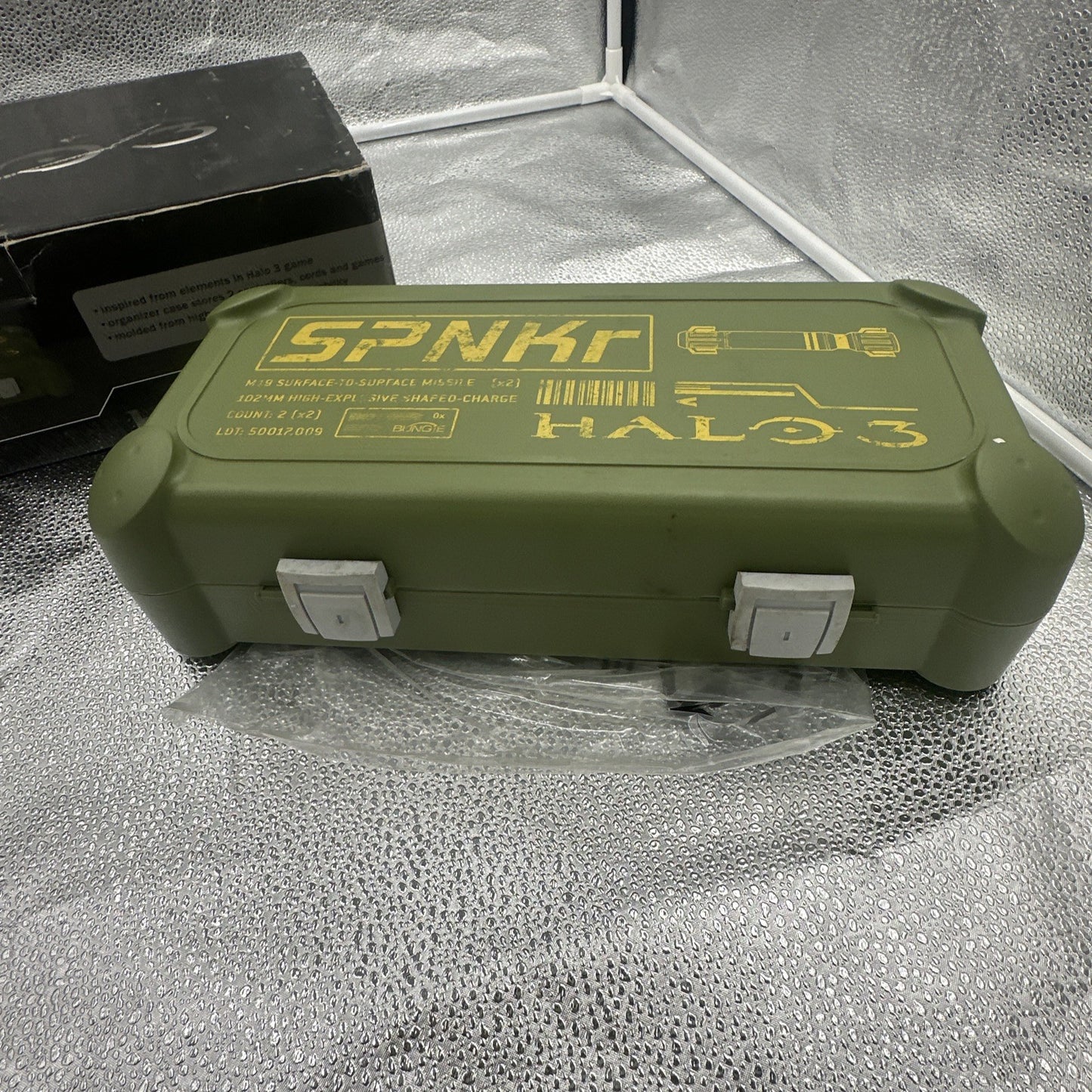 Halo 3 SPNKr Rocket Missile Case Green Plastic Controller Disc/Game/CD Case