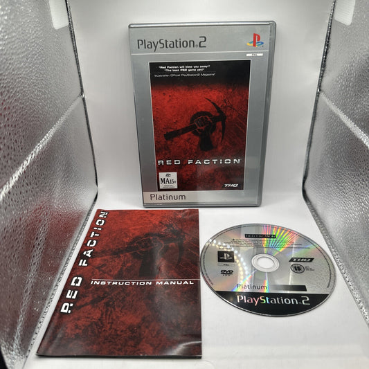 Red Faction • PlayStation 2 PS2 Game + Manual (2001) PAL AUS Complete CIB • THQ