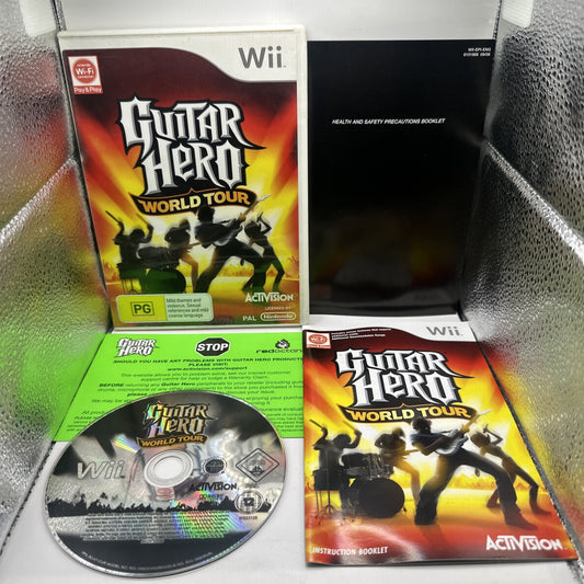 Guitar Hero: World Tour • Nintendo Wii Game + Manual (2008) PAL AUS • Complete