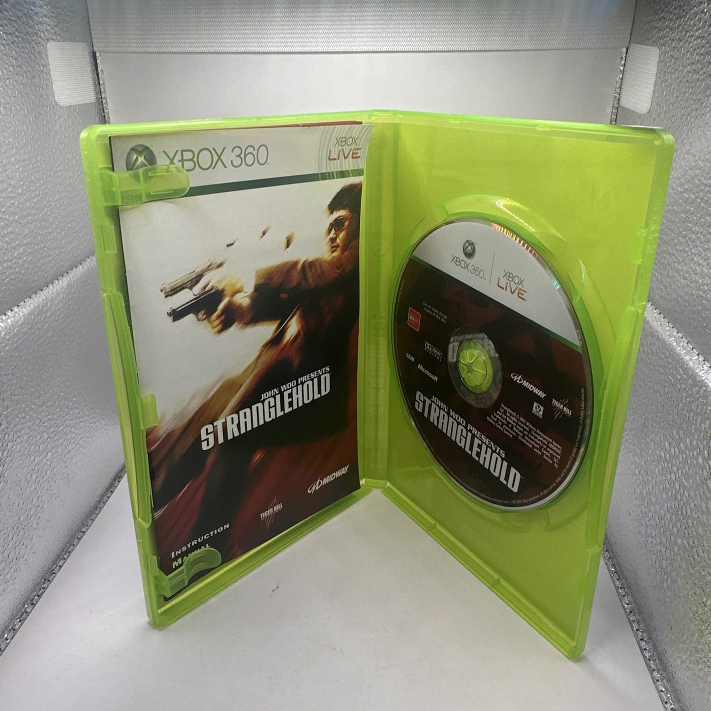 John Woo Presents: Stranglehold • Xbox 360 Game + Manual (2007) PAL AUS Complete
