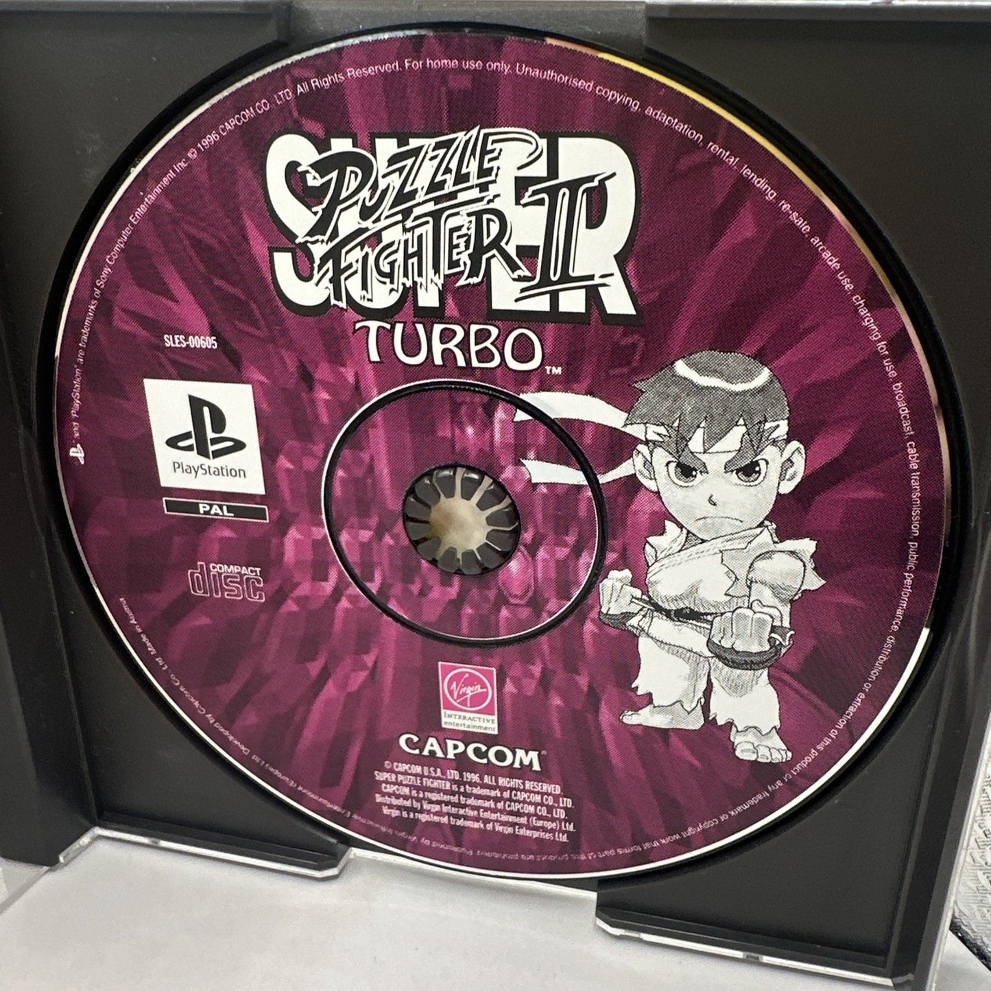 Super Puzzle Fighter II Turbo • PlayStation 1 PS1 + Manual (1996) PAL • Complete