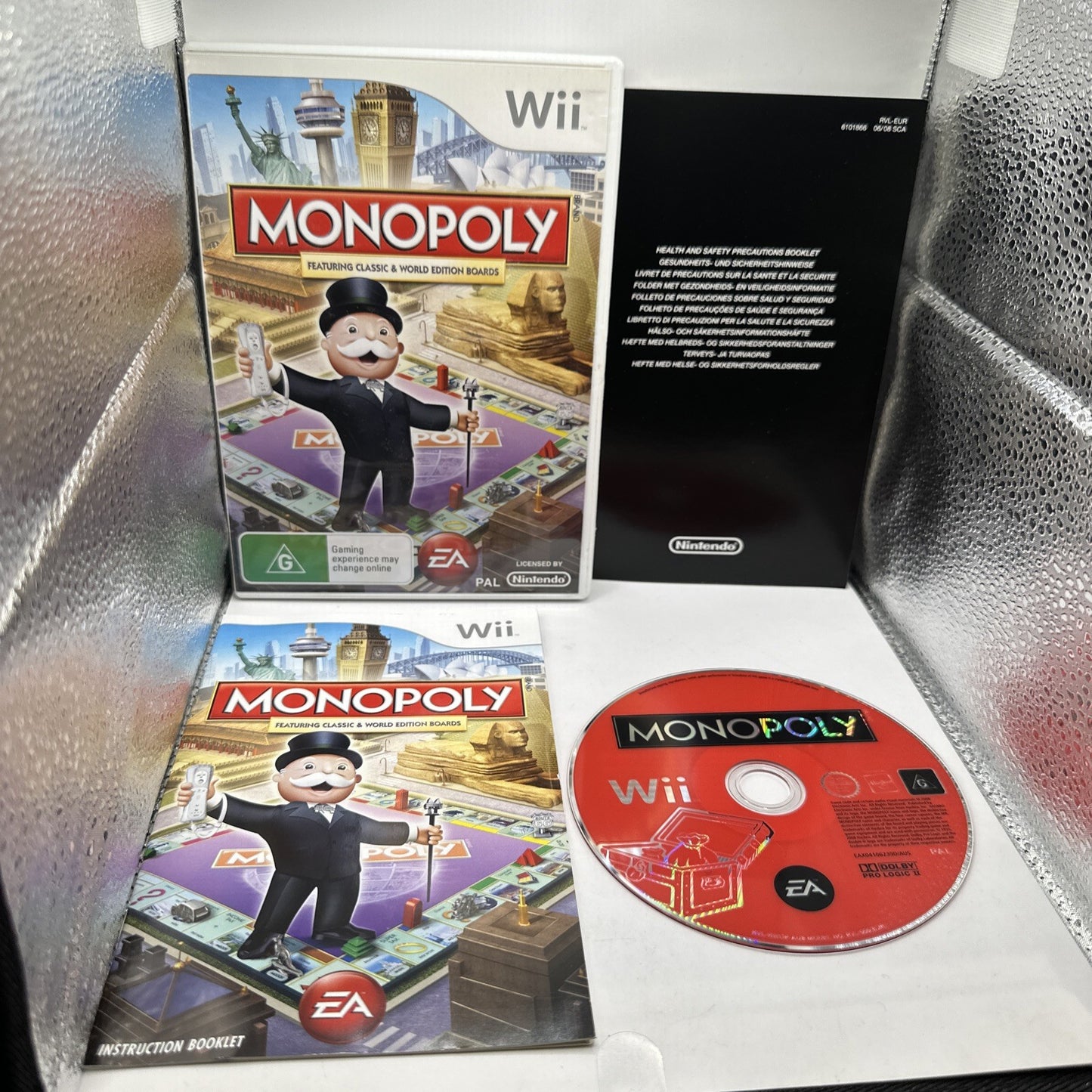 Monopoly • Nintendo Wii Game + Manual (2008) PAL AUS • Hasbro EA • Complete