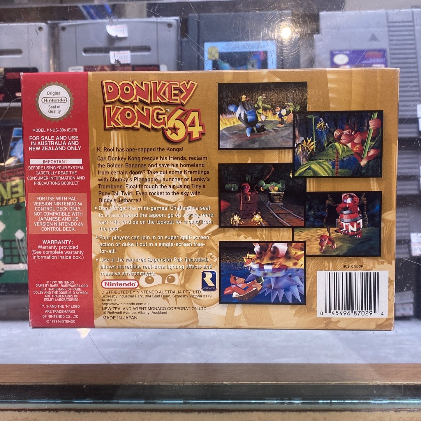 Donkey Kong 64 Nintendo 64 N64 Game In Box + Manual PAL (1999) Boxed VGC!!!