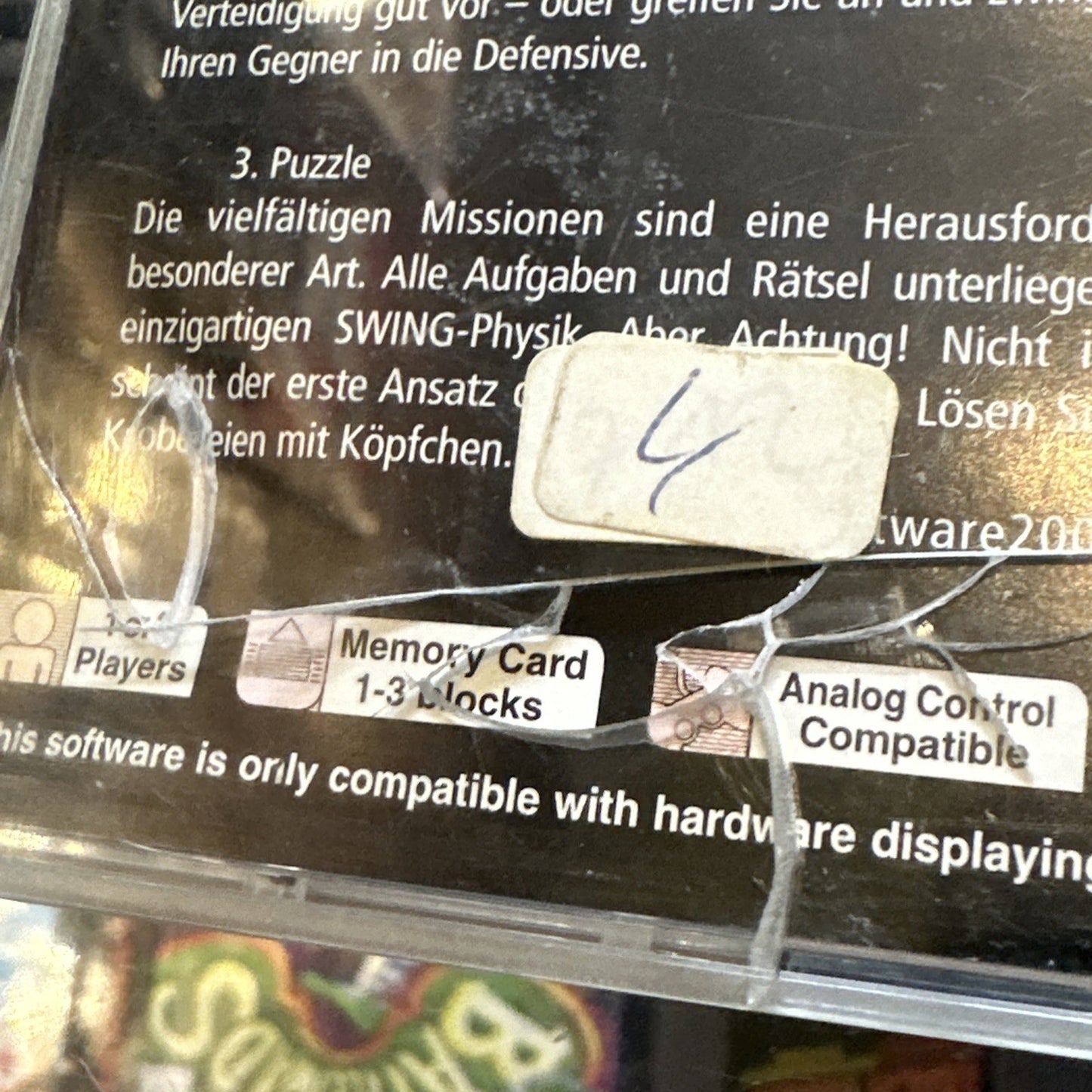 SWING: TOTAL MIND CONTROL • PlayStation 1 PS1 Game + Manual (1999) PAL