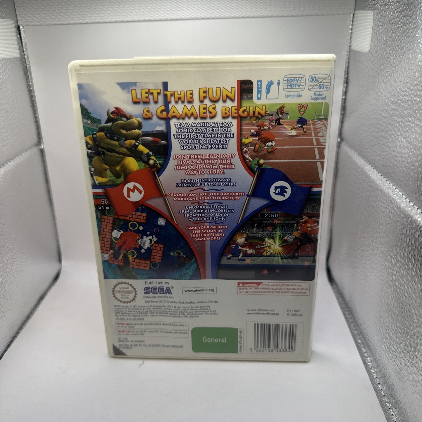 Mario & Sonic At The Olympic Games • Nintendo Wii Game + Manual PAL AUS • SEGA