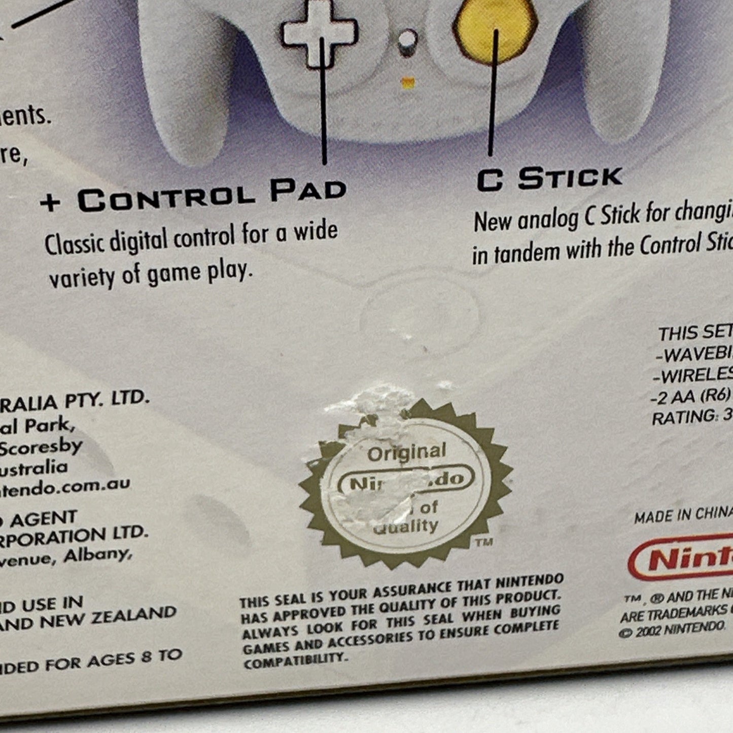 Boxed Wavebird Wireless Controller + Receiver For Nintendo GameCube