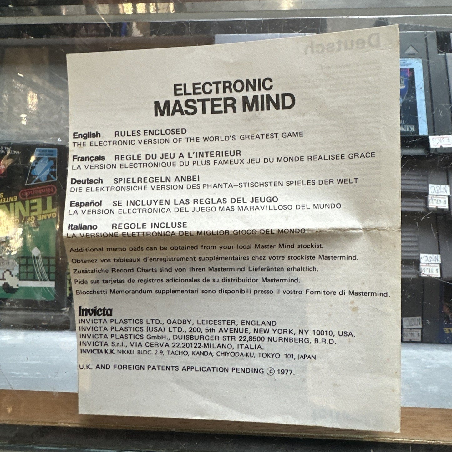 Number Electronic Master By Mind Invicta Games / Kenbrite (1977) TESTED/WORKING!