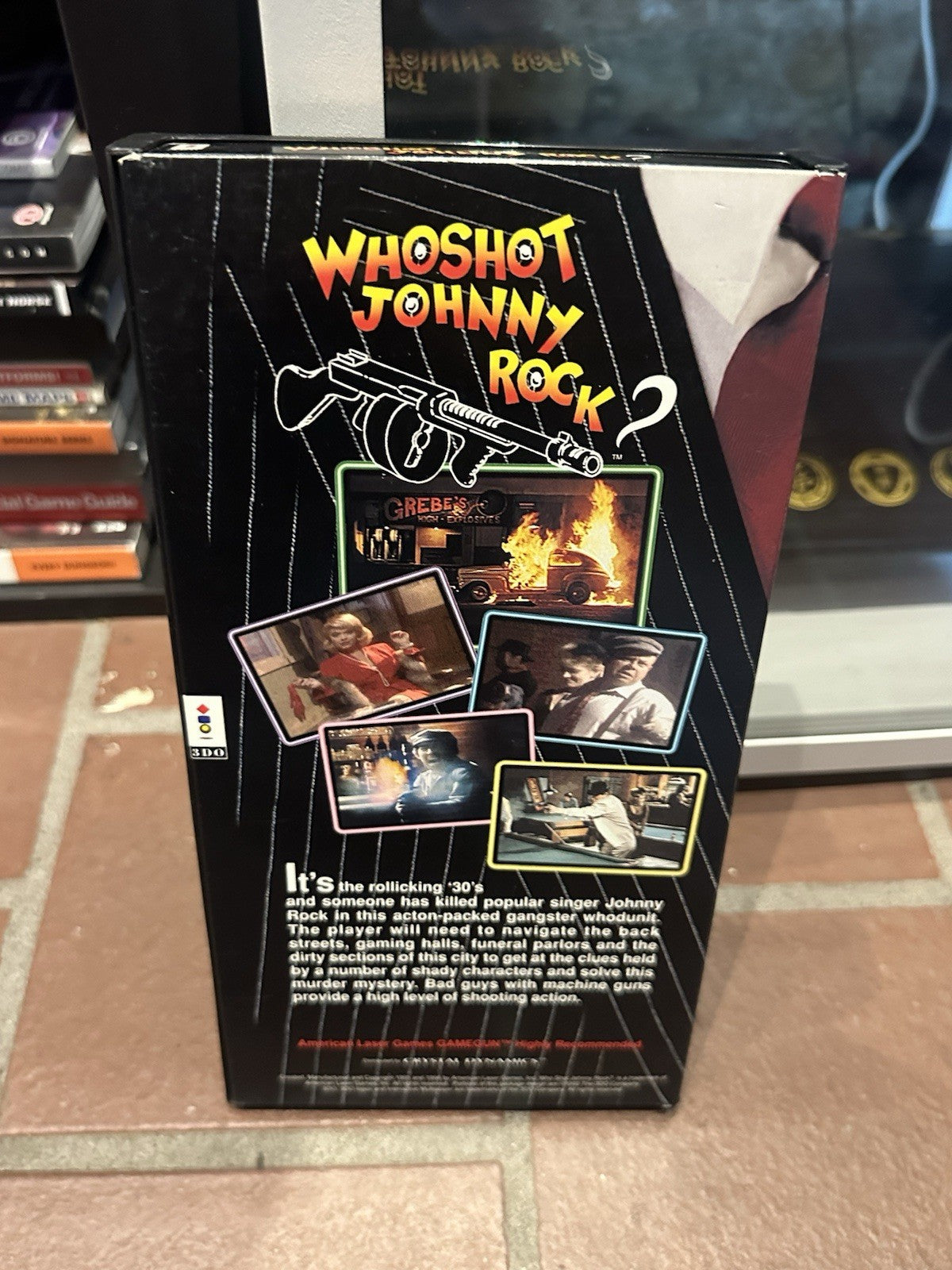 Who Shot Johnny Rock? • Panasonic 3DO Game + Manual CIB Long Box Complete Boxed