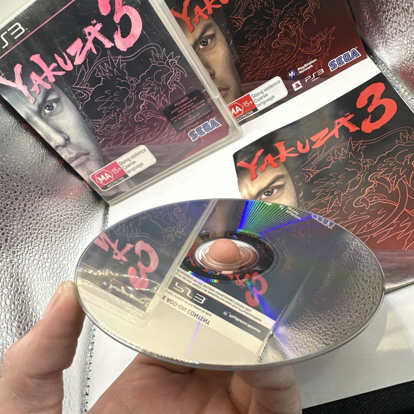 Yakuza 3 • Playstation 3 PS3 Game + Manual (2010) SEGA • Complete • Cover Damage