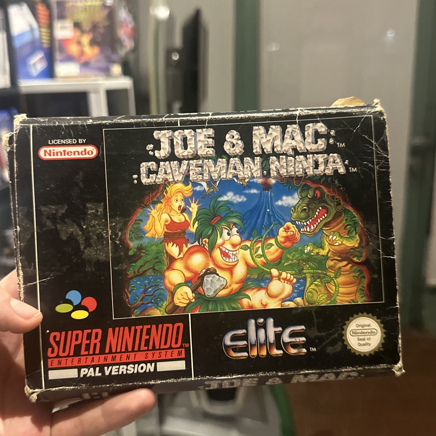 Joe & Mac: Caveman Ninja • Super Nintendo SNES Game In Box + Manual • PAL Boxed