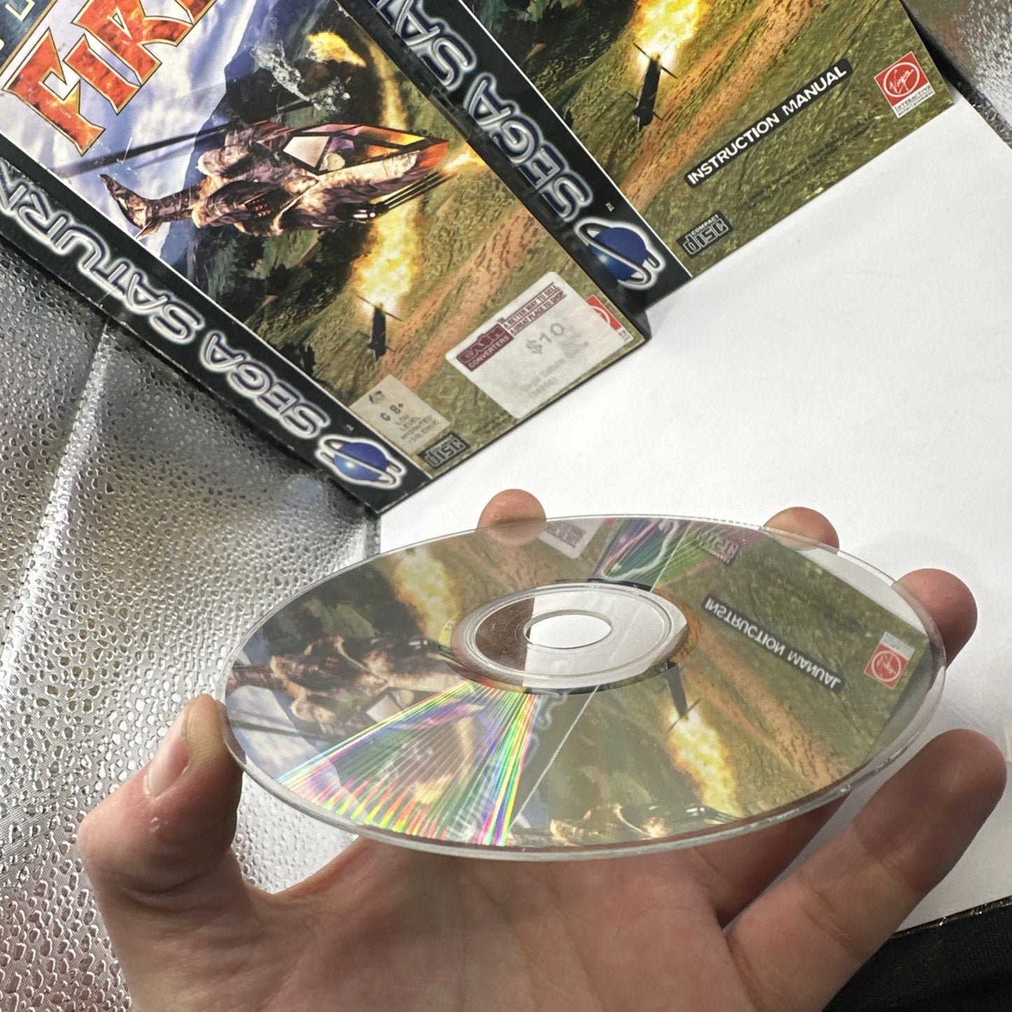 Black Fire • Sega Saturn Game + Manual (1995) PAL • Complete • Combat Flight Sim