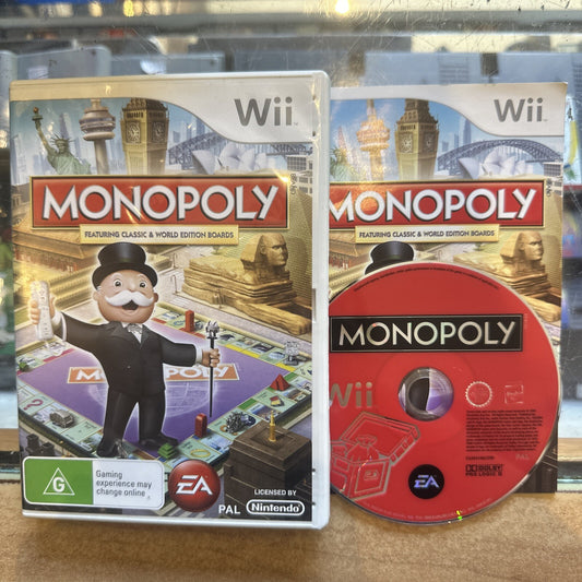Monopoly Nintendo Wii Game + Manual PAL AUS (2008) Board Game Video Games EA