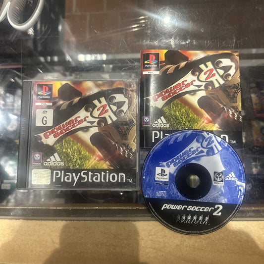 Adidas Power Soccer 2 • Sony PlayStation 1 PS1 Game + Manual (1997) PAL • CIB