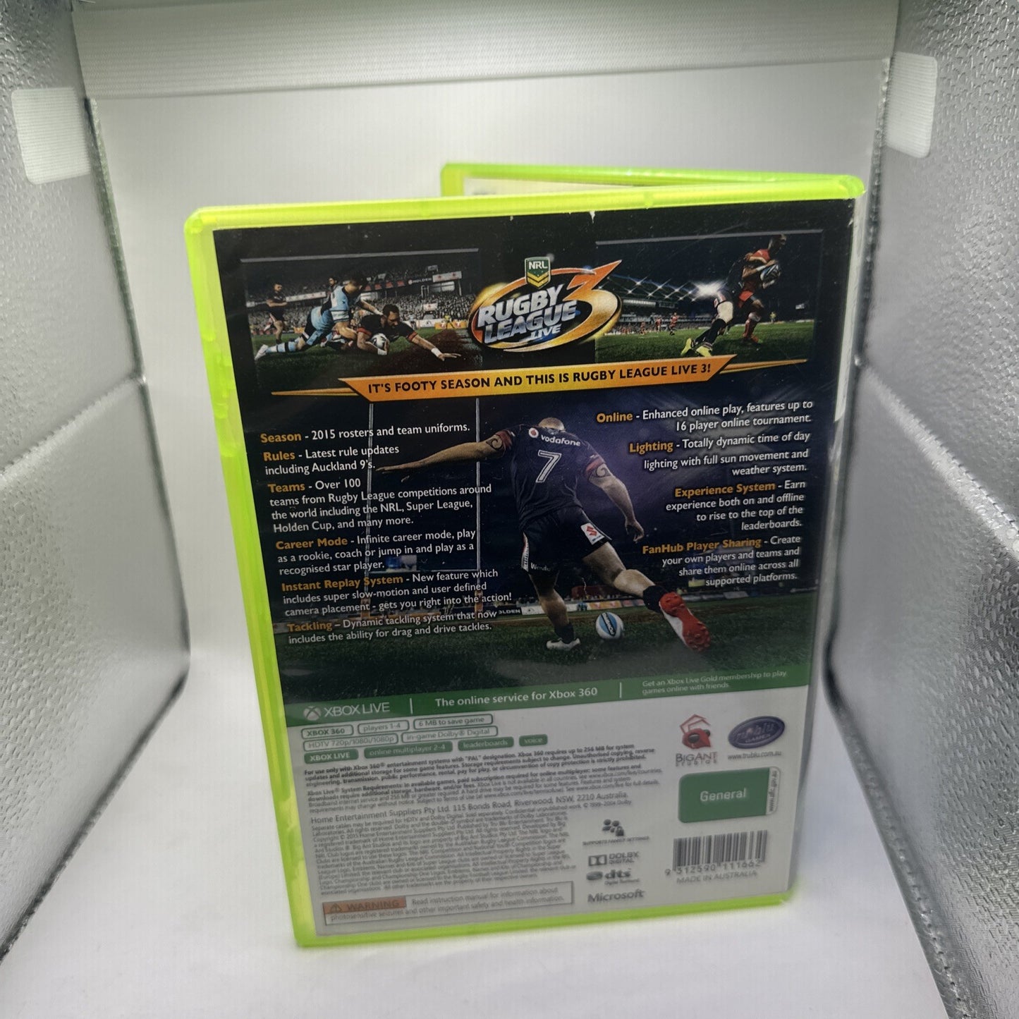 NRL Rugby League Live 3 • Xbox 360 Game + Manual (2015) PAL AUS • Complete CIB