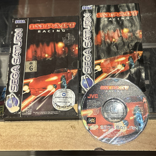 Impact Racing • Sega Saturn Game + Manual PAL (1996) Complete CIB