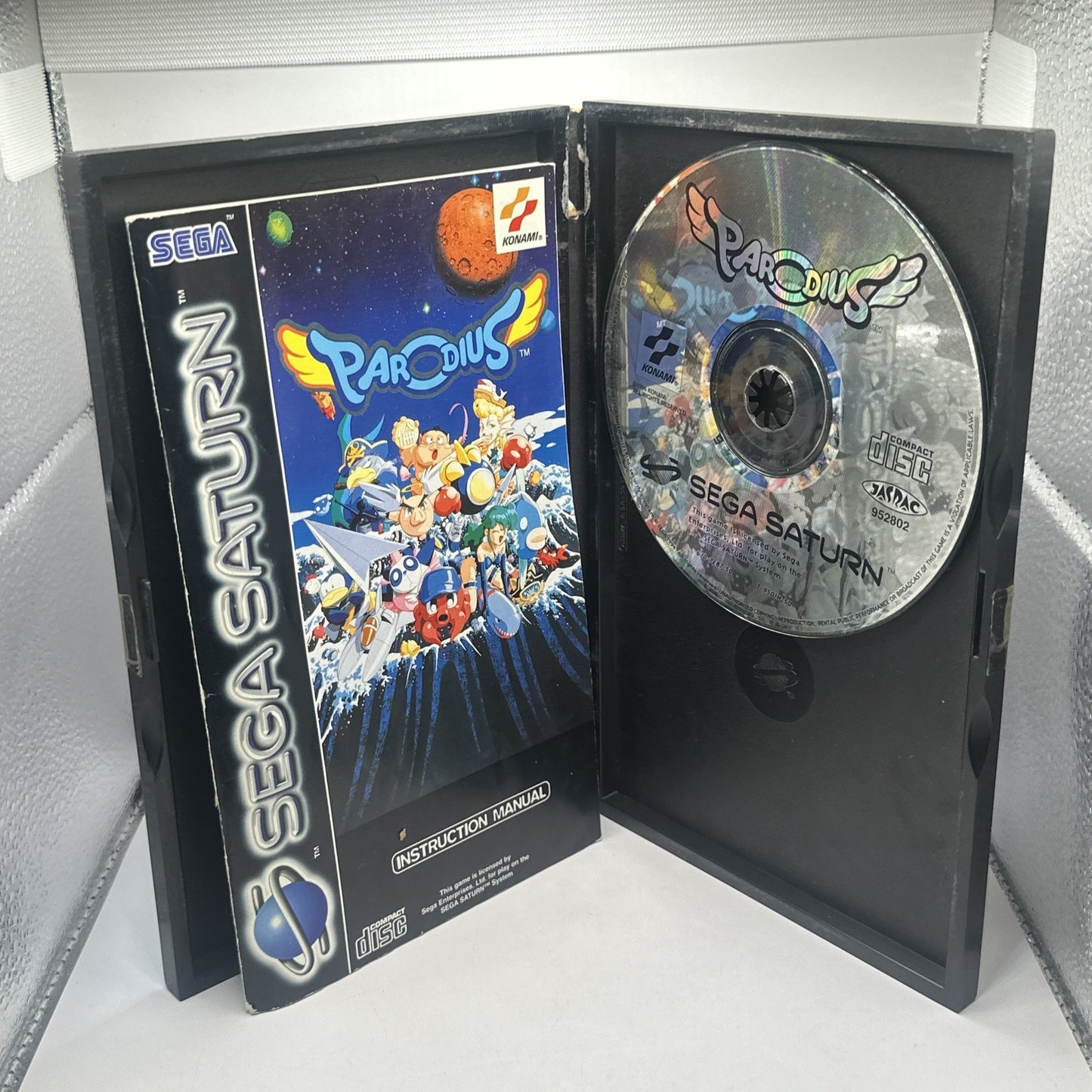 Parodius • Sega Saturn Game + Manual PAL (1996) Complete CIB • Cute ‘Em Up Shmup