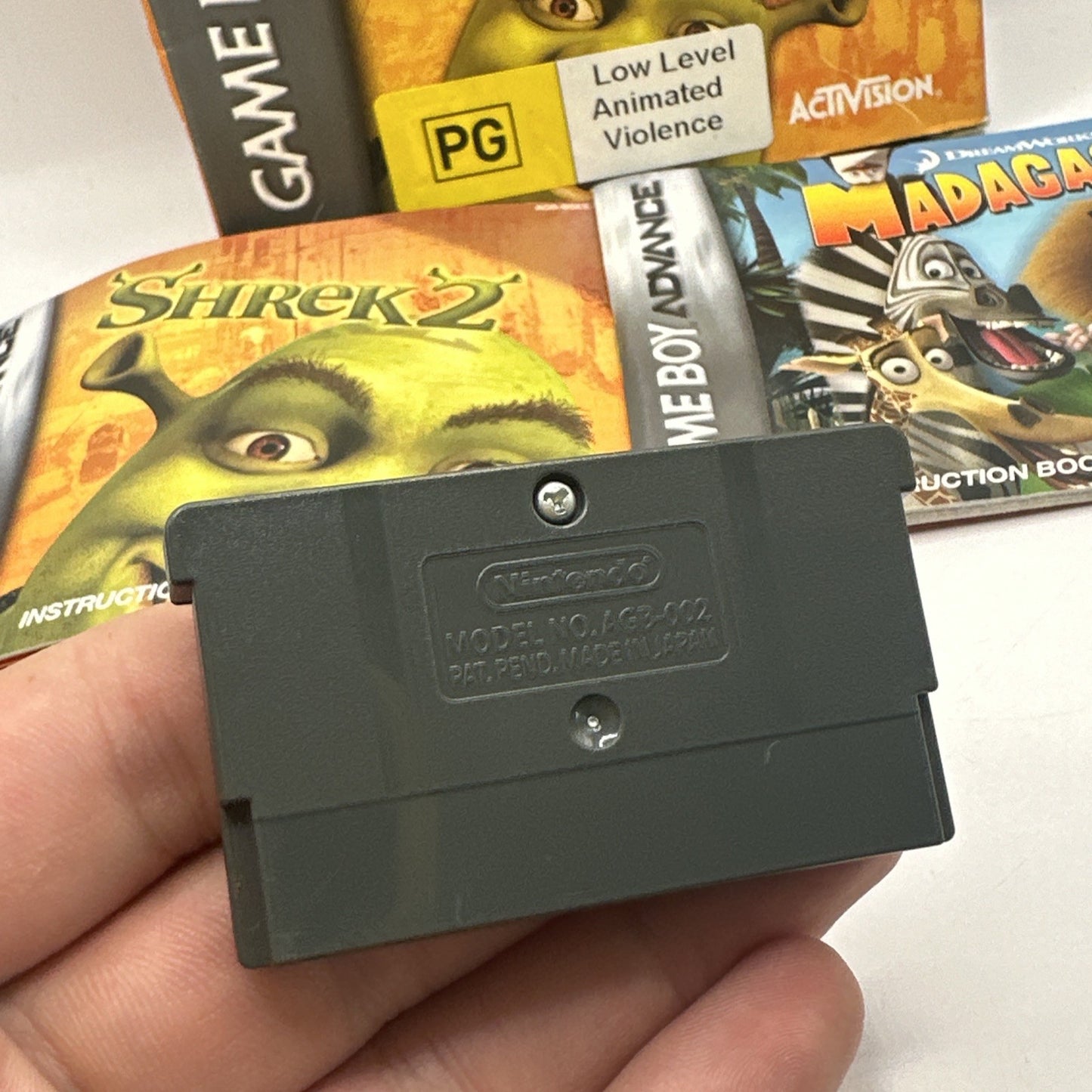 Shrek 2 + Madagascar • Nintendo Gameboy GBA Game + Manual/Box BOXED Complete CIB