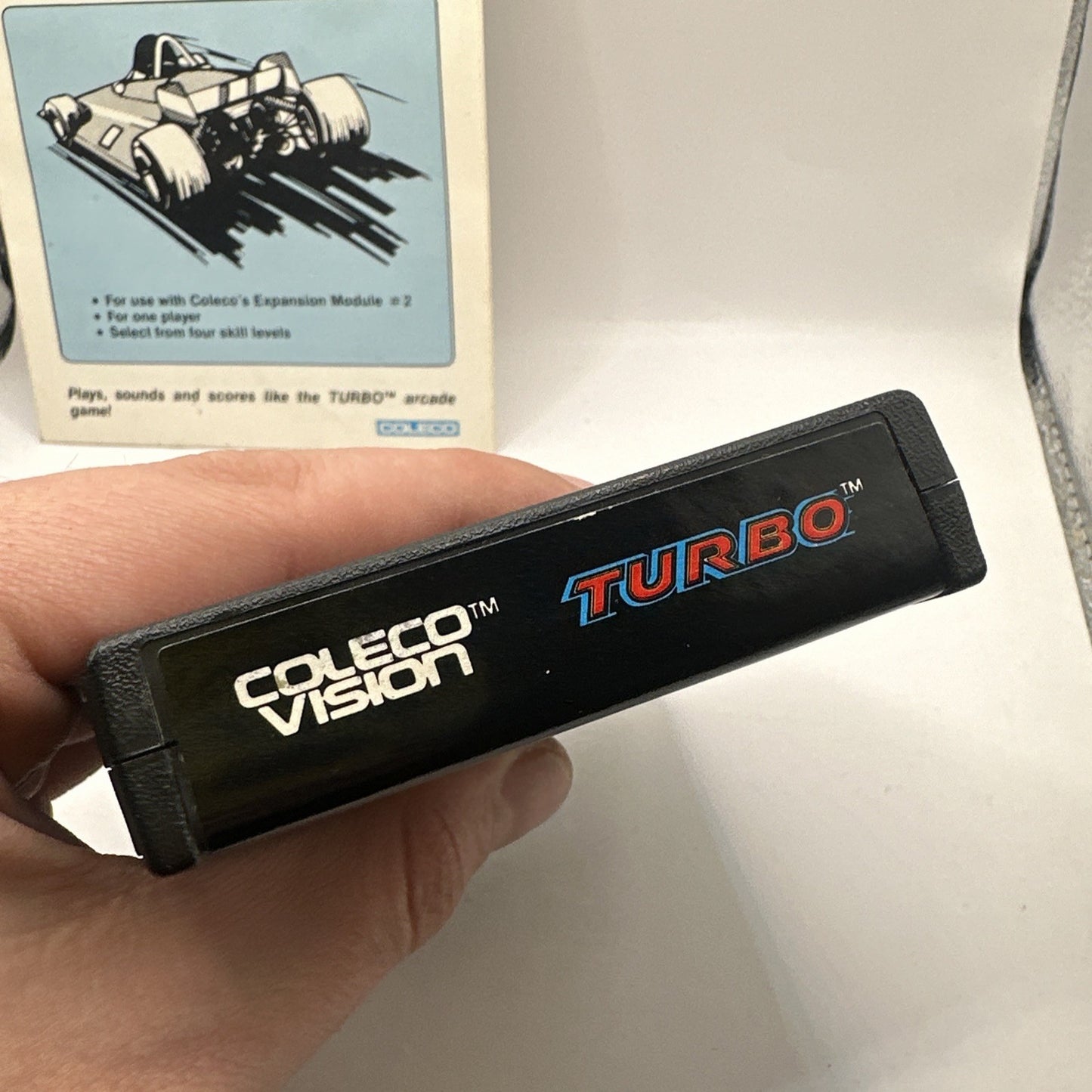 Turbo • ColecoVision Game + Manual (1982) SEGA Car Racing Games • Coleco