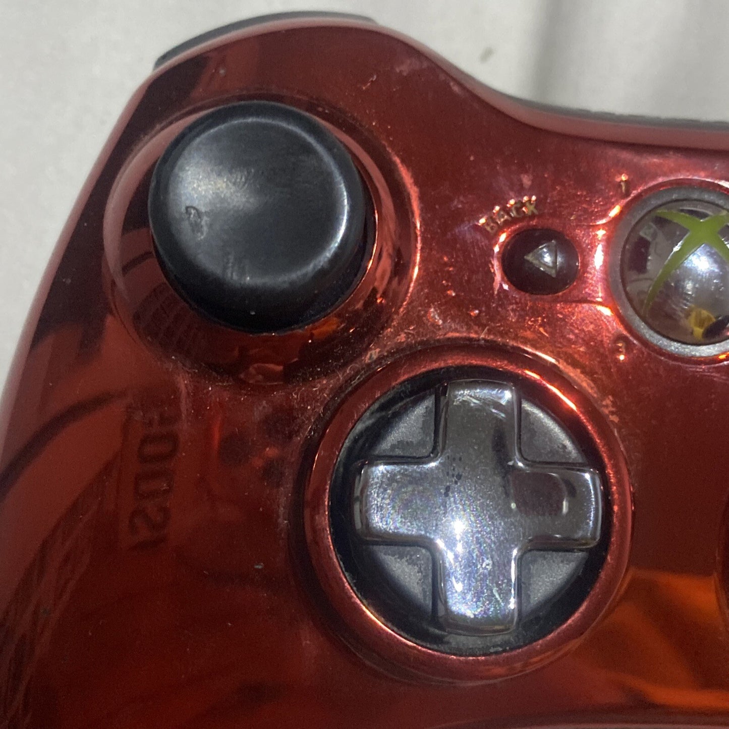 Microsoft Xbox 360 Red Chrome Controller *TESTED/WORKING!* Metallic • GENUINE!