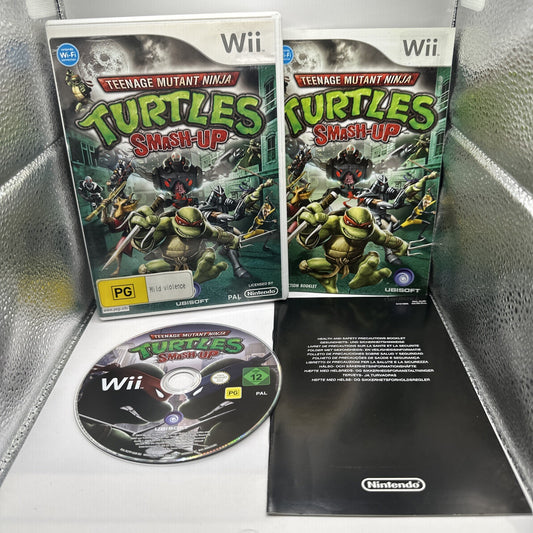 Teenage Mutant Ninja Turtles: Smash-Up • Nintendo Wii Game + Manual (2009) PAL