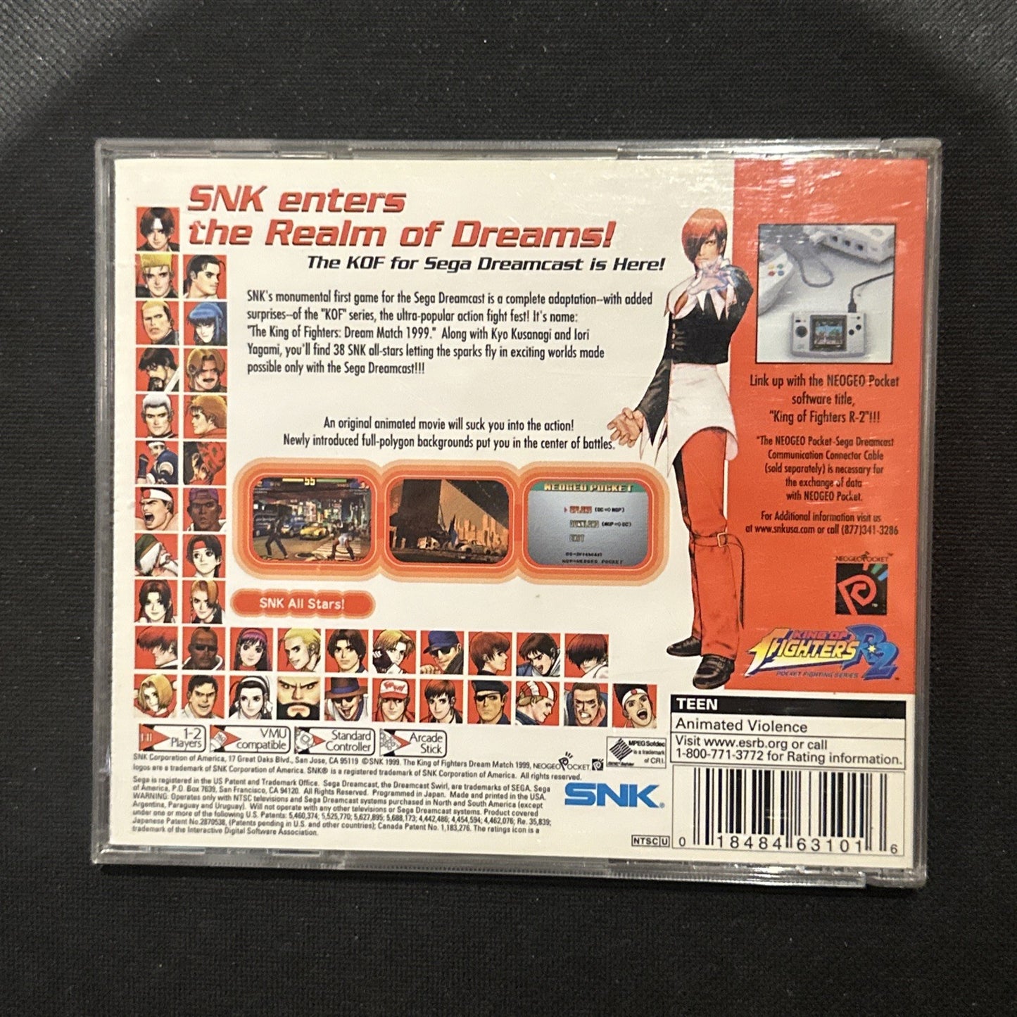 The King of Fighters: Dream Match 1999 • Sega Dreamcast Game • NTSC-U • Complete