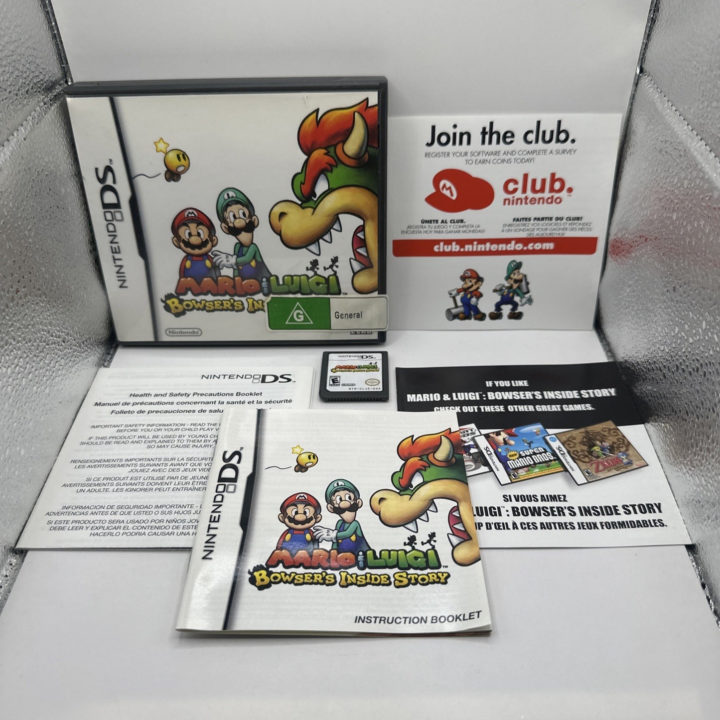 Mario & Luigi Bowser's Inside Story • Nintendo DS Game + Manual (2009) Complete
