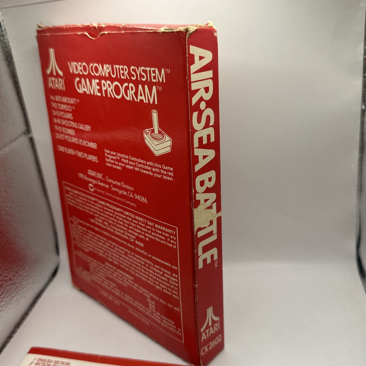 Air-Sea Battle • Atari 2600 Game In Box + Manual (1978) Boxed Complete CIB