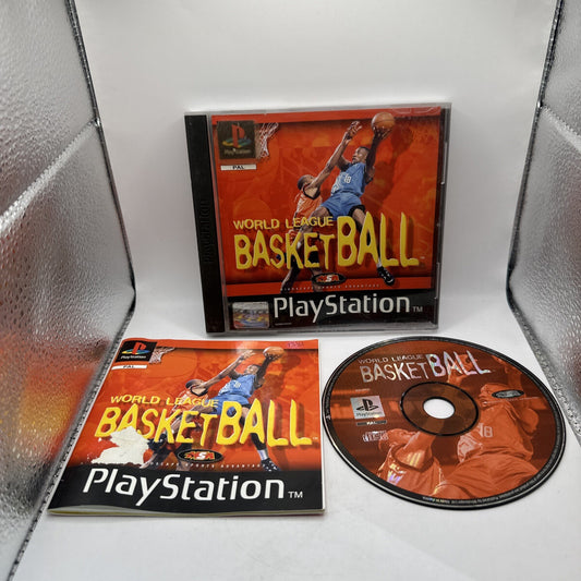 World League Basketball • Sony PS1 Playstation 1 Game + Manual (1998) PAL
