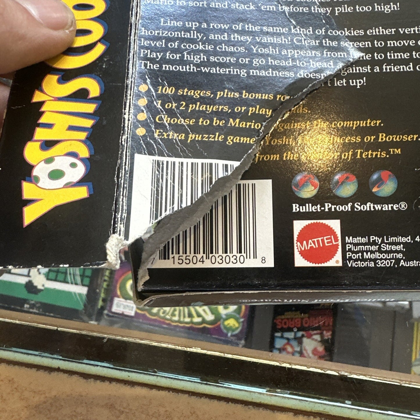 Yoshi's Cookie • Super Nintendo SNES Game In Box (1992) PAL • Boxed