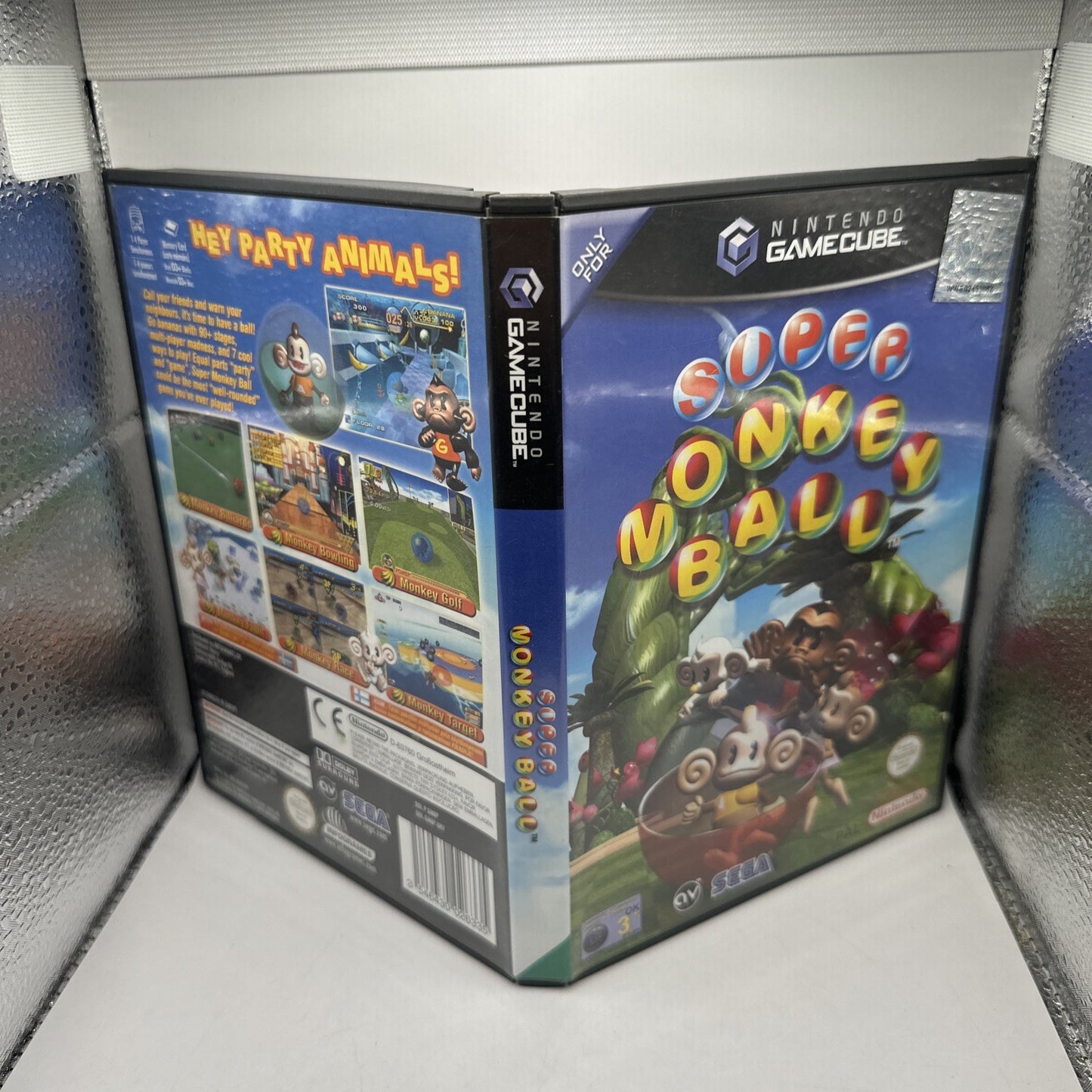 Super Monkey Ball • Nintendo GameCube Game + Manual (2001) PAL • SEGA