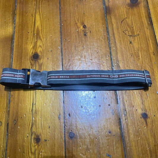 DOLCE & GABBANA Vintage Y2K Style Unisex Belt • D&G Outdoor Gear • Metal Buckle