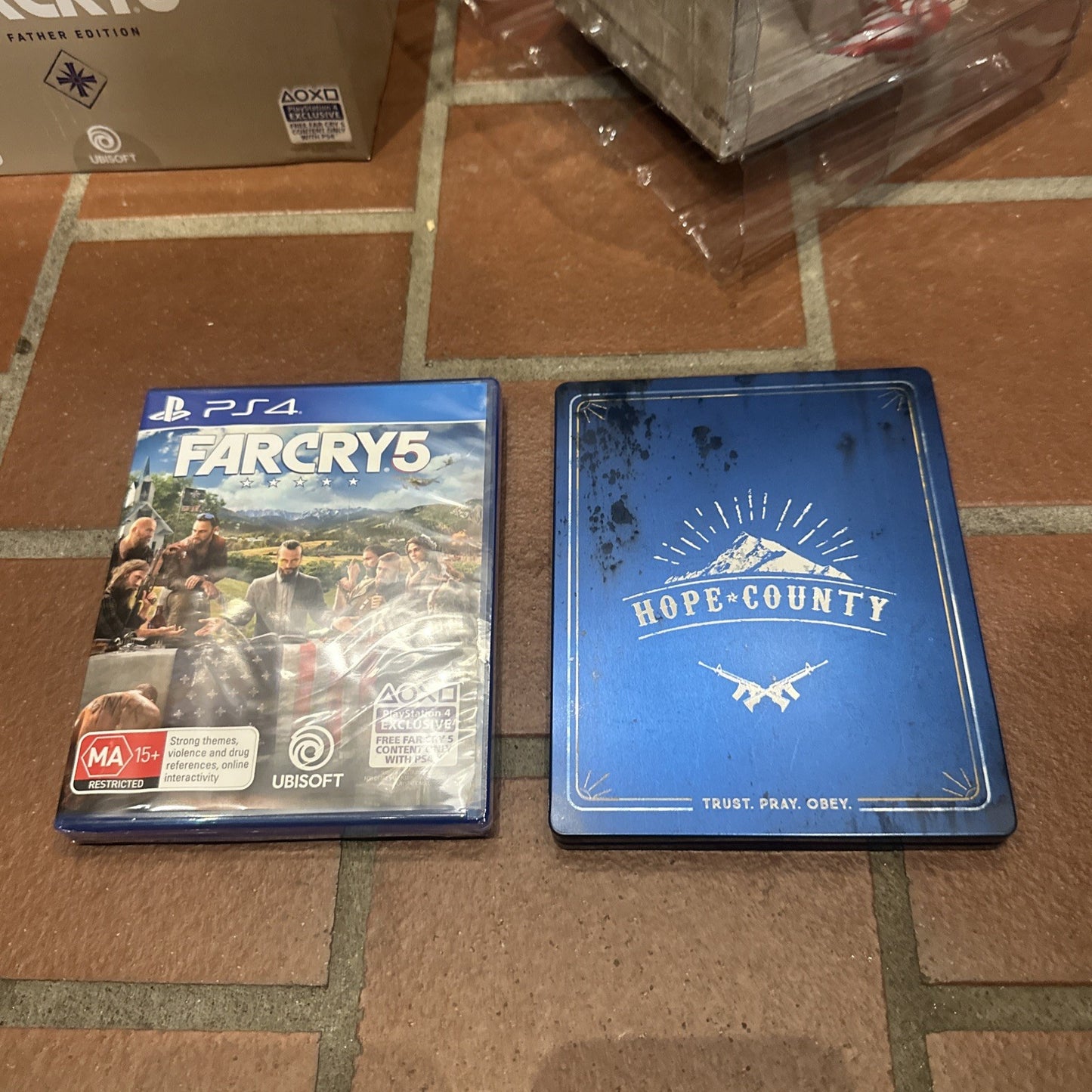 Far Cry 5 ‘The Father Edition’ • PlayStation 4 PS4 Game + Statue *Complete* AUS