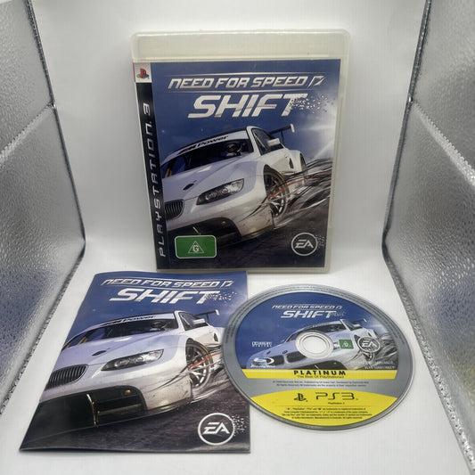 Need For Speed: Shift • Sony PlayStation 3 PS3 Game + Manual (2009) NFS Complete