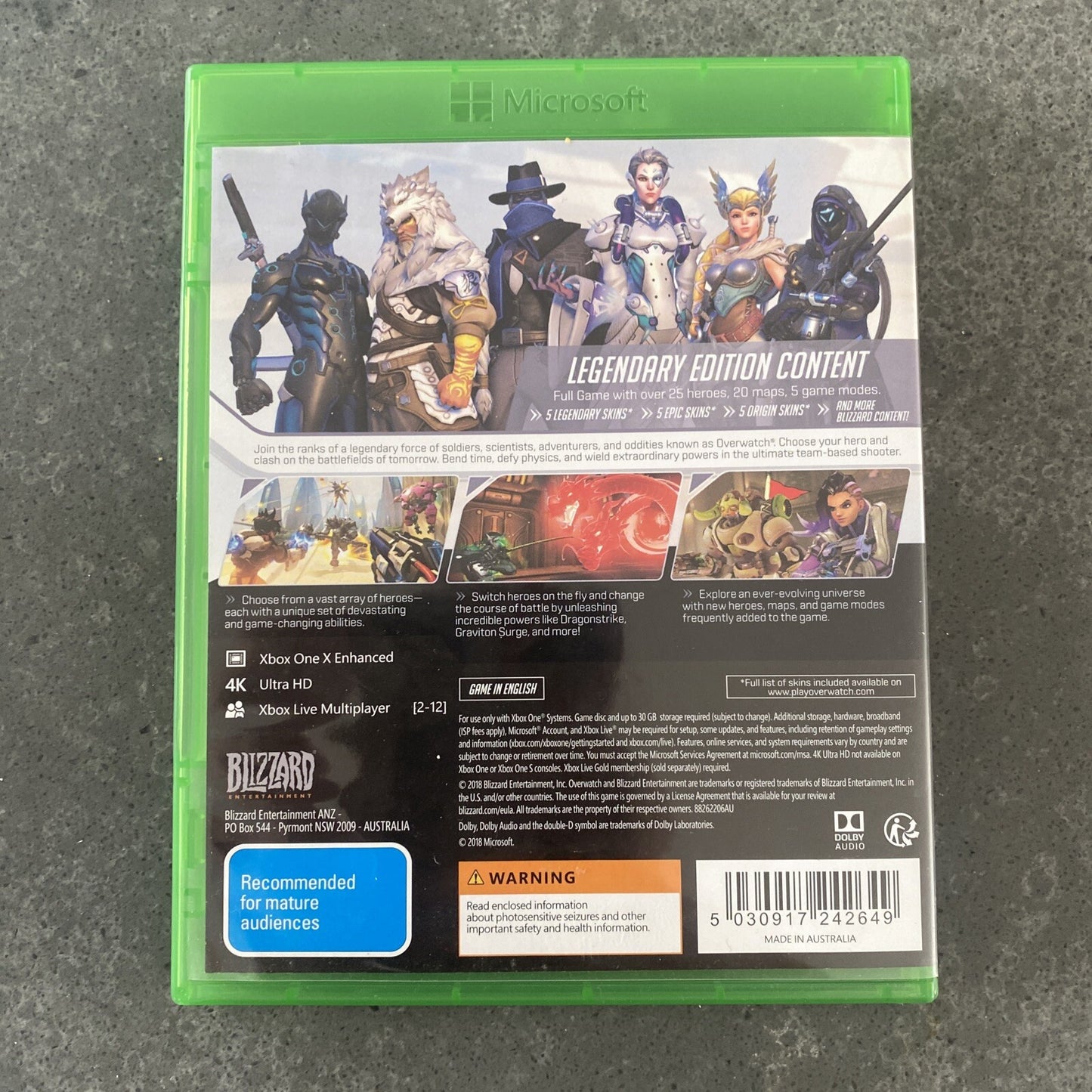 Overwatch Legendary Edition Xbox One Game *FREE SHIPPING* Shooter Xbox Games PAL