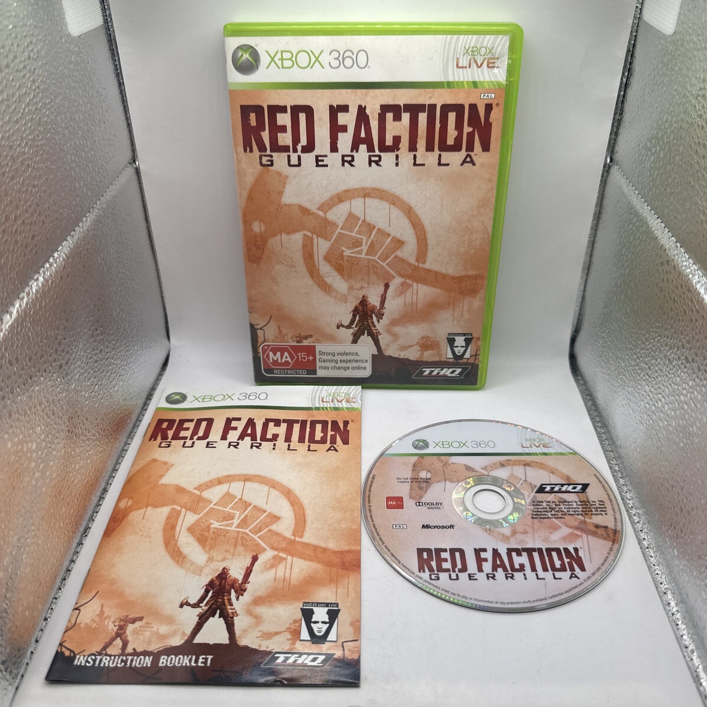 Red Faction: Guerrilla • Xbox 360 Game + Manual (2008) PAL AUS • Complete • THQ