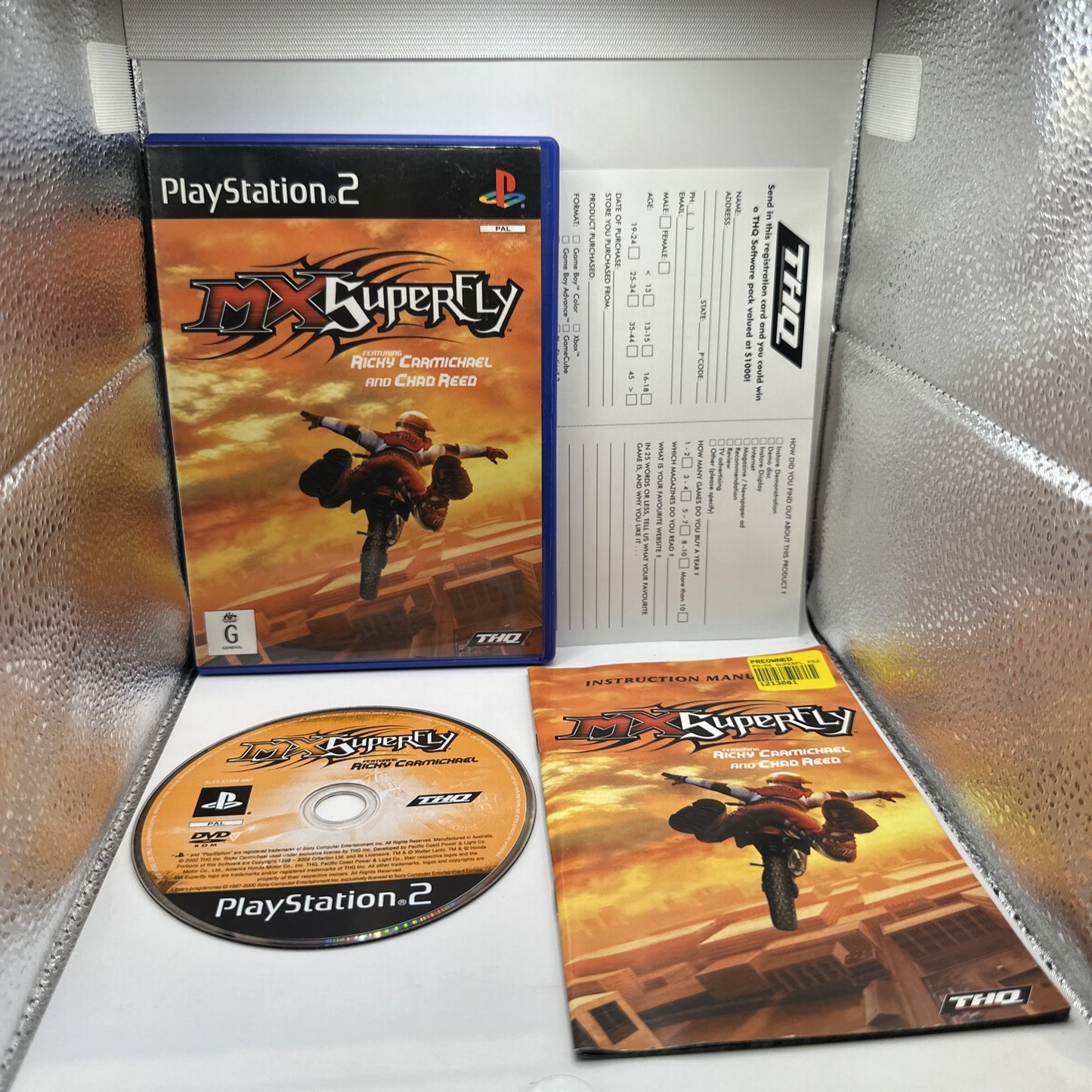 MX Superfly Ft Ricky Carmichael and Chad Reed • PS2 Playstation 2 Game + Manual