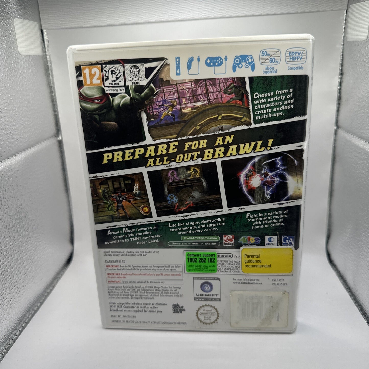 Teenage Mutant Ninja Turtles: Smash-Up • Nintendo Wii Game + Manual (2009) PAL