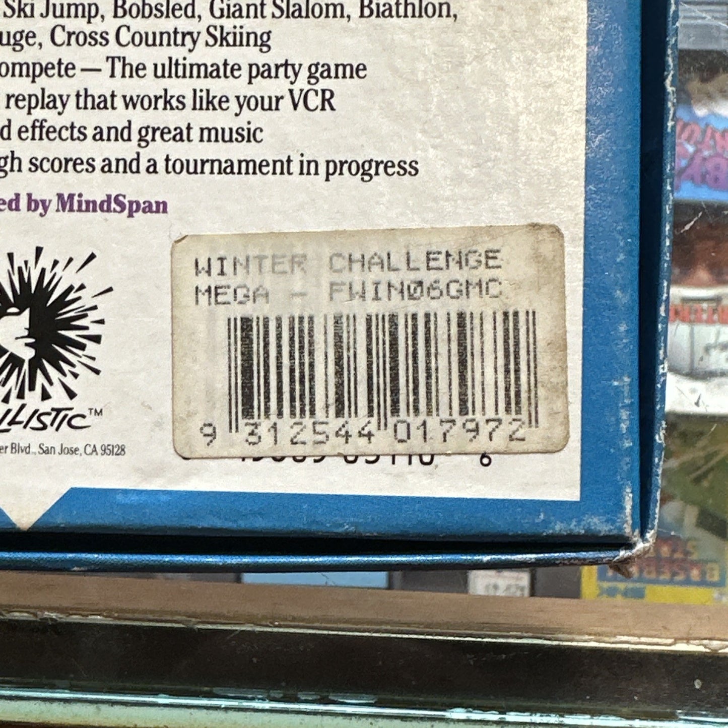 Winter Challenge • SEGA Genesis Game (1992) W/ Cardboard Box • Ballistic