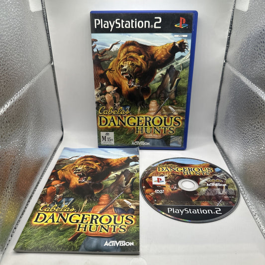 Cabela's Dangerous Hunts • PlayStation 2 PS2 Game + Manual (2004) PAL • Hunting