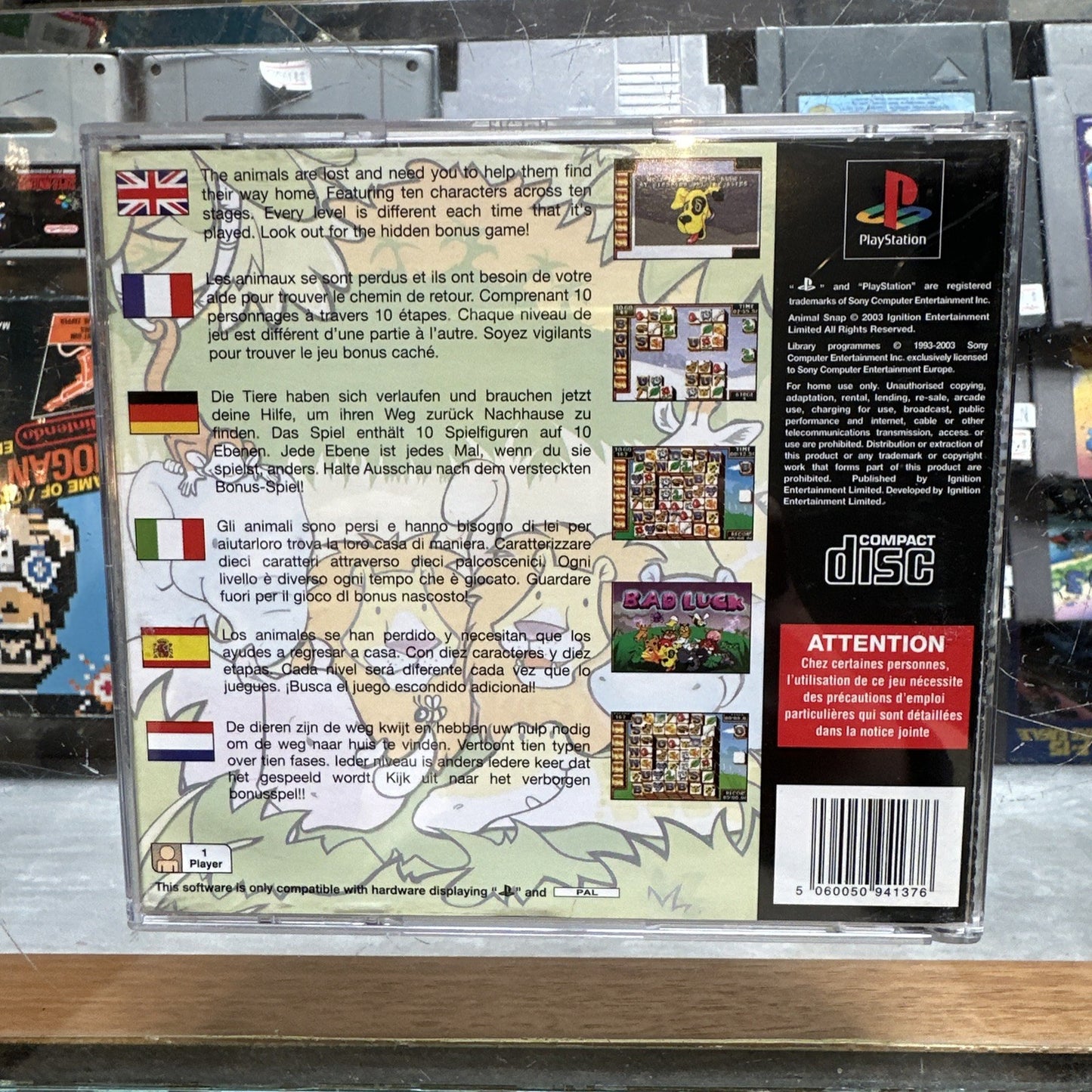 Animal Snap • Sony PlayStation 1 PS1 Game + Manual (2003) PAL • Complete • RARE!