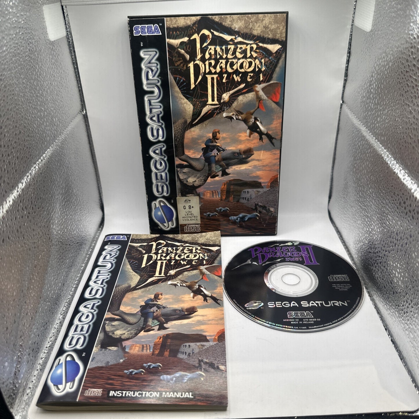 Panzer Dragoon II Zwei • Sega Saturn Game + Manual (1996) PAL • Complete CIB