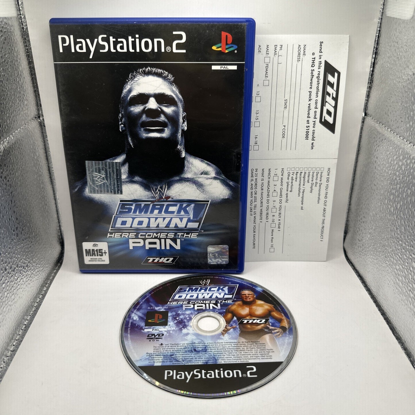 WWE Smackdown! Here Comes The Pain • PlayStation 2 PS2 Game (2003) PAL AUS • THQ