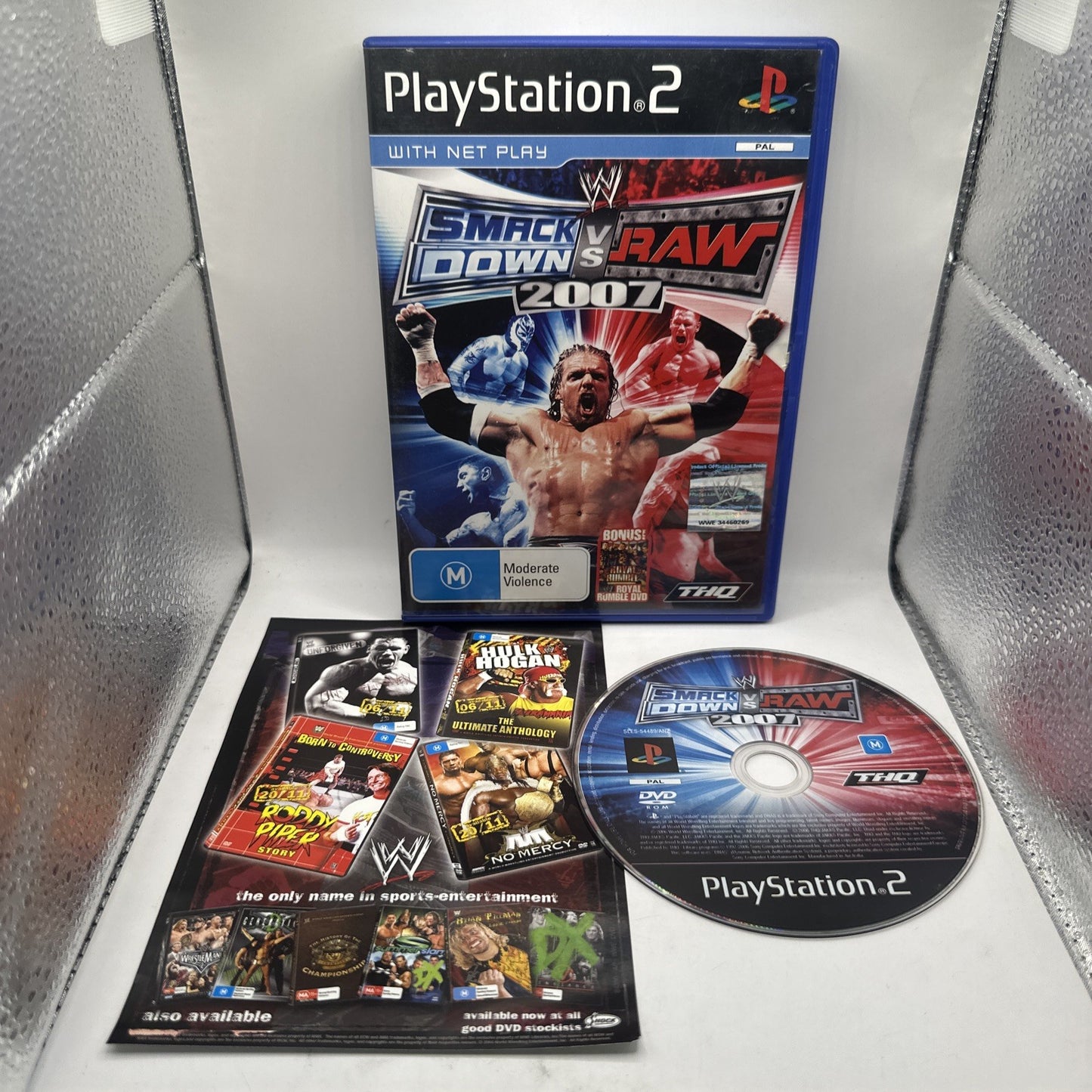 WWE Smackdown Vs Raw 2007 • PlayStation 2 PS2 (2006) THQ • Wrestling WWF