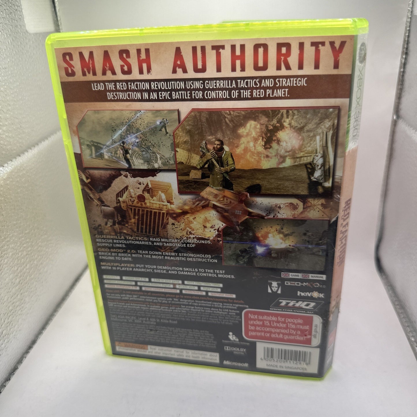 Red Faction: Guerrilla • Xbox 360 Game + Manual (2008) PAL AUS • Complete • THQ