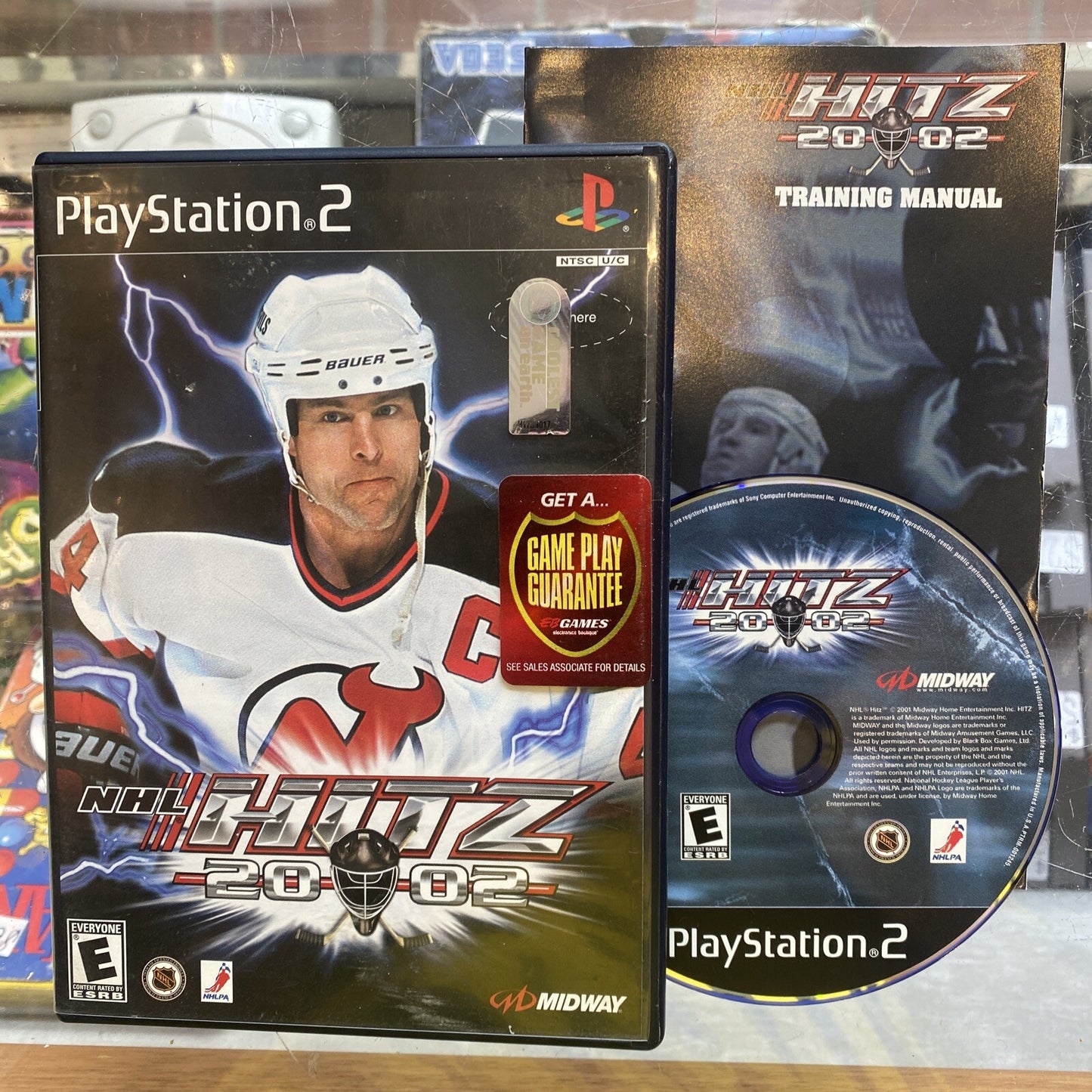 NHL Hitz 2002 PlayStation 2 Game + Manual PS2 Ice Hockey Games 02 NTSC-U/C 2001
