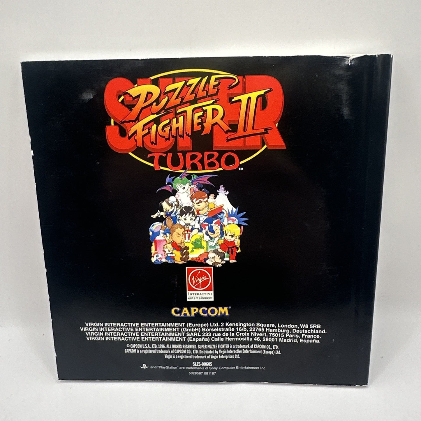 Super Puzzle Fighter II Turbo • PlayStation 1 PS1 + Manual (1996) PAL • Complete