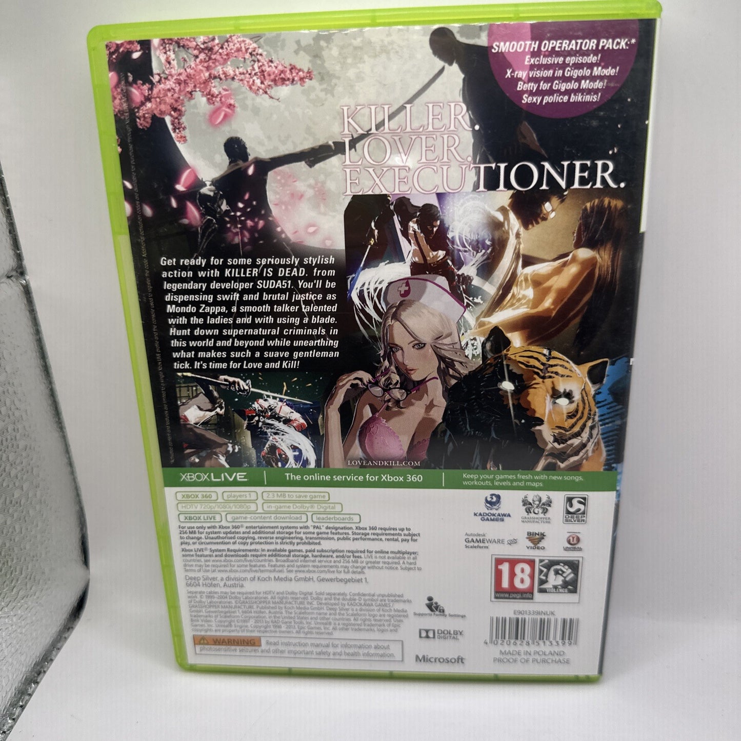 Killer Is Dead • Xbox 360 Game + Manual (2013) PAL • Complete CIB • Suda51